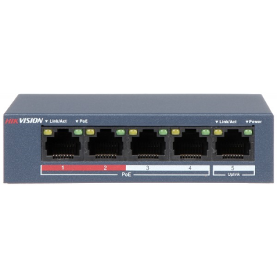 Switch mạng 4 cổng PoE 100M DS-3E0105P-E/M(B)